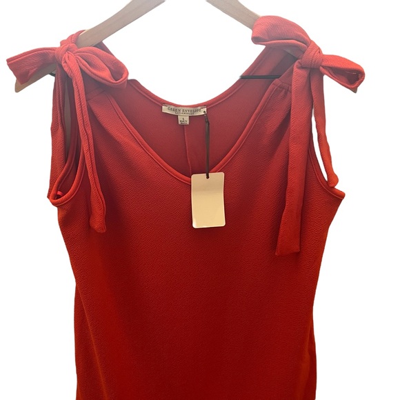 NWT Green Envelope Tie Shoulder Dress | Size Large - Picture 4 of 8